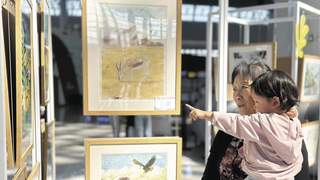 西宁青少年画展亮相曹家堡机场 展示三江源生态之美
