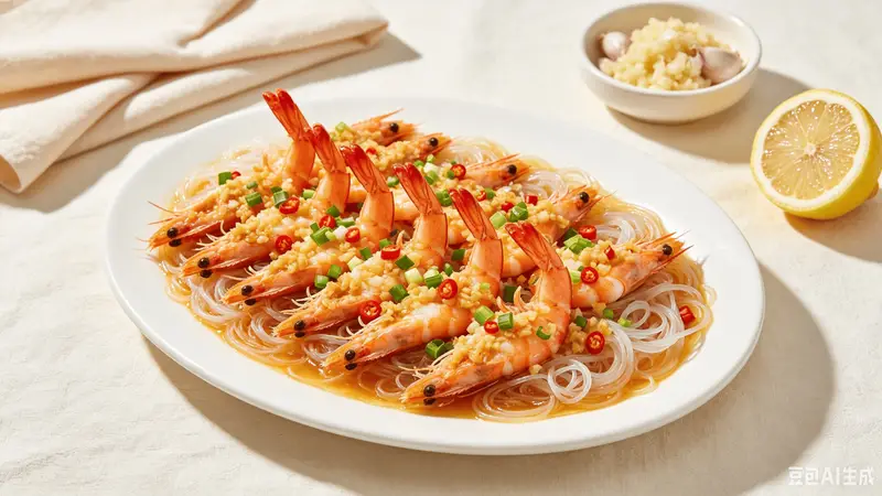 家常蒜蓉粉丝蒸虾：鲜香味美，零失败必备
